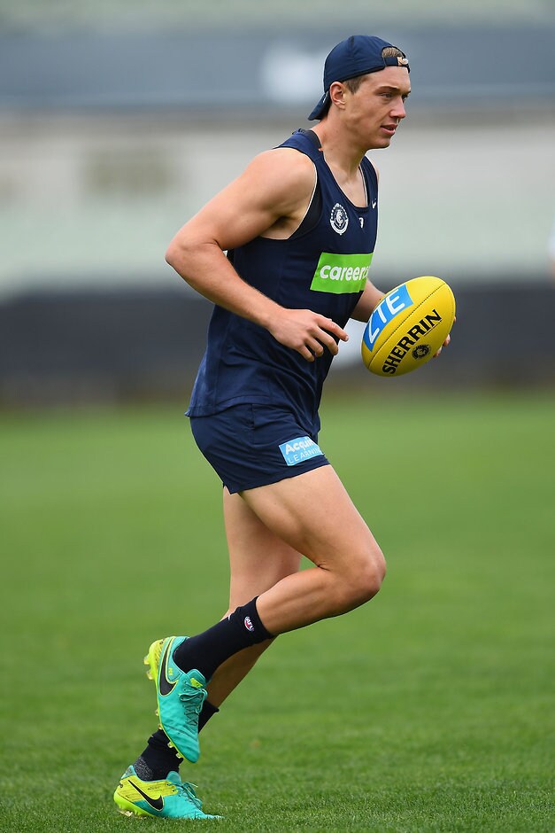 AFL 2016 Training - Carlton 151116 MELBOURNE, AUSTRALIA - NOVEMBER 14: Patrick Cripps of the Blues runs during the Carlton Blues AFL pre-season training session at Ikon Park on November 14, 2016 in Melbourne, Australia. (Photo by Quinn Rooney/Getty Images/AFL Media)